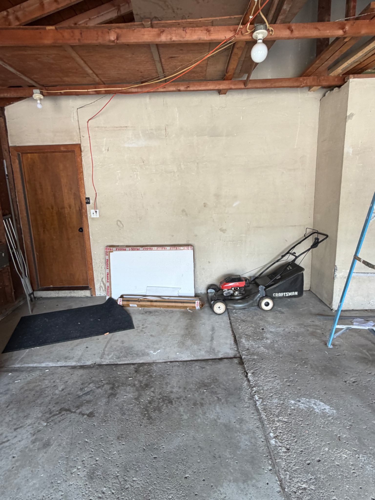 Garage before junk removal